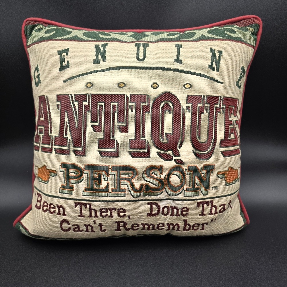 Antique Person Pillow Been There Done That Can't Remember Throw‎ Cushion 12x12